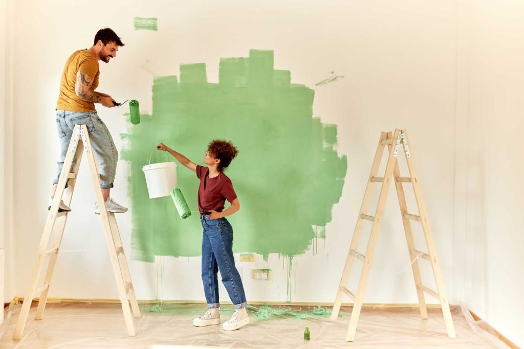 couple renovating their home